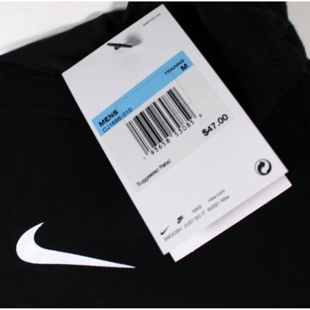 Nike Dri-FIT Hoodie Men's Medium Black Lightweight Pullover Activewear SportNWT - Picture 6 of 12
